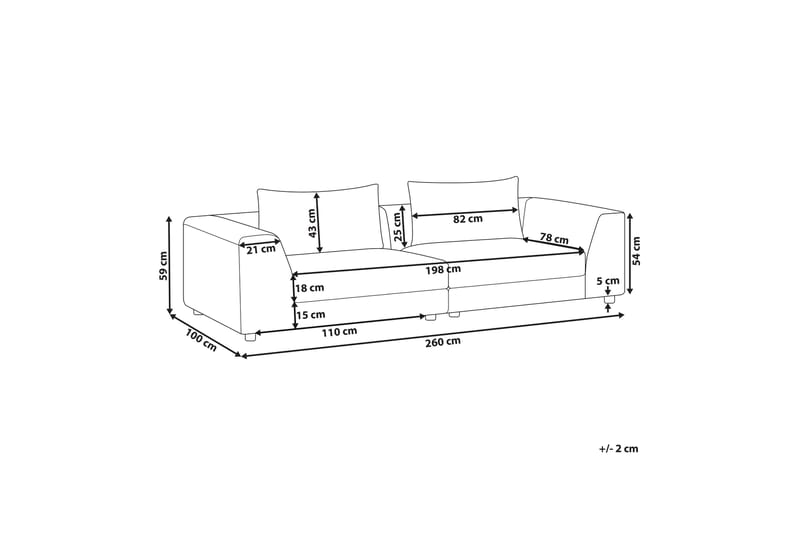 Fabius Sofa 3-personers - Beige - Møbler - Sofaer - 3 personers sofa