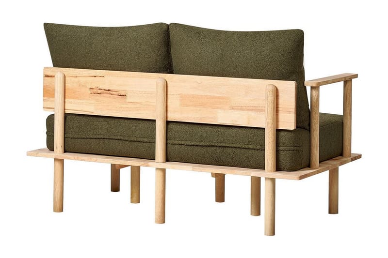 Fadey Sofa 2-personers - Grøn/Lyst træ - Møbler - Sofaer - 2 personers sofa