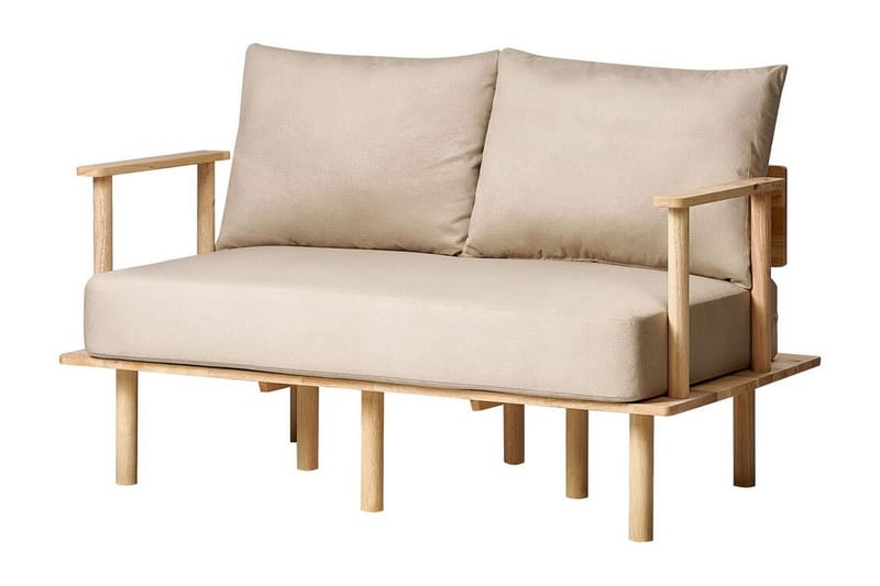 Fadey Sofa 2-personers - Beige/Lyst træ - Møbler - Sofaer - 2 personers sofa