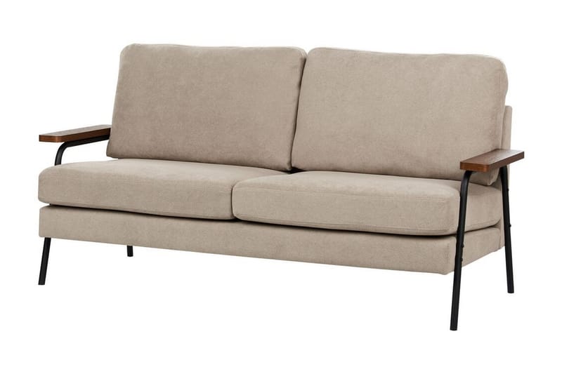 Faris Sofa 3-personers - Beige/Mørkt træ/Sort - Møbler - Sofaer - 3 personers sofa