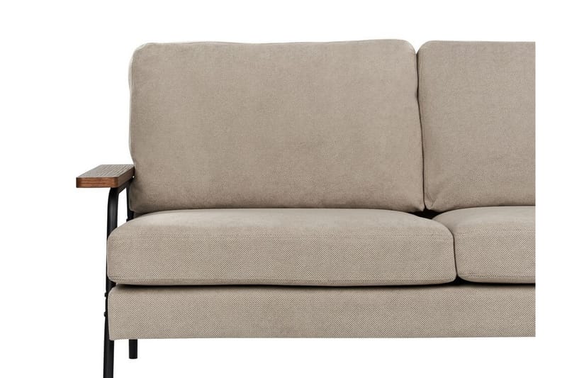 Faris Sofa 3-personers - Beige/Mørkt træ/Sort - Møbler - Sofaer - 3 personers sofa