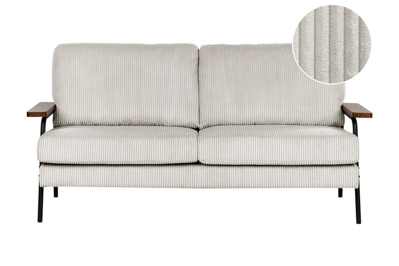 Faris Sofa 3-personers - Grå/Mørkt træ/Sort - Møbler - Sofaer - 3 personers sofa