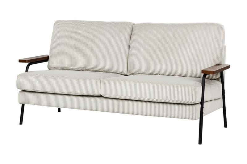 Faris Sofa 3-personers - Grå/Mørkt træ/Sort - Møbler - Sofaer - 3 personers sofa