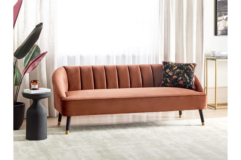 Farrin Sofa 3-personers - Brun/Sort/Guld - Møbler - Sofaer - 3 personers sofa