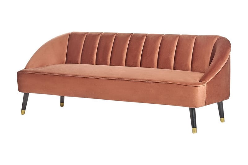 Farrin Sofa 3-personers - Brun/Sort/Guld - Møbler - Sofaer - 3 personers sofa