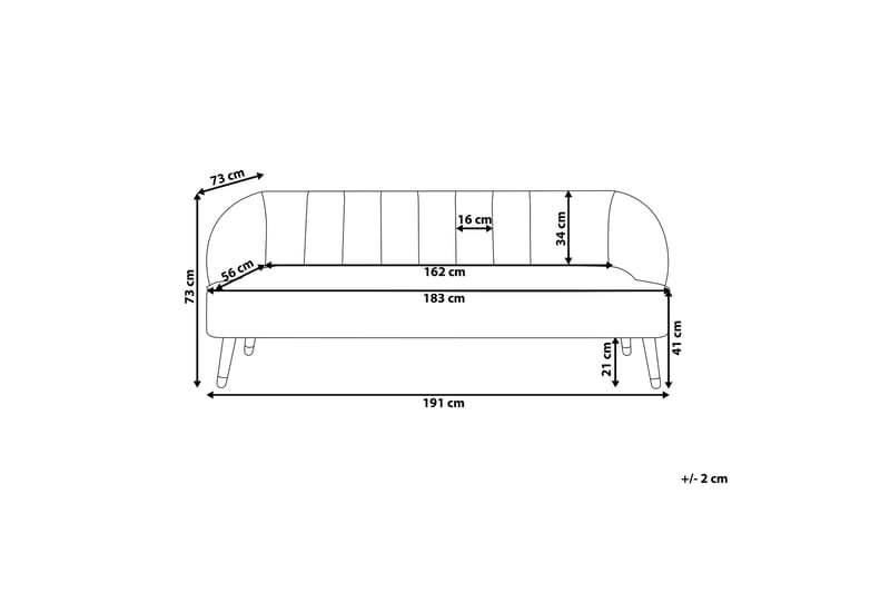 Farrin Sofa 3-personers - Brun/Sort/Guld - Møbler - Sofaer - 3 personers sofa