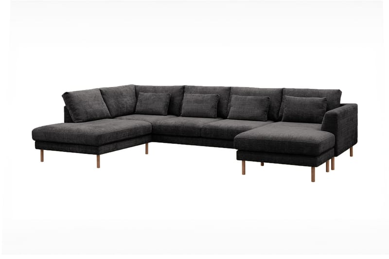 Florenz 4-personers U-Sofa med Divan Højre - Grå - Møbler - Sofaer - U Sofa