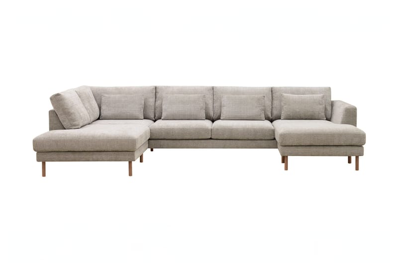 Florenz 4-personers U-Sofa med Divan Venstre - Grå/Beige - Møbler - Sofaer - U Sofa