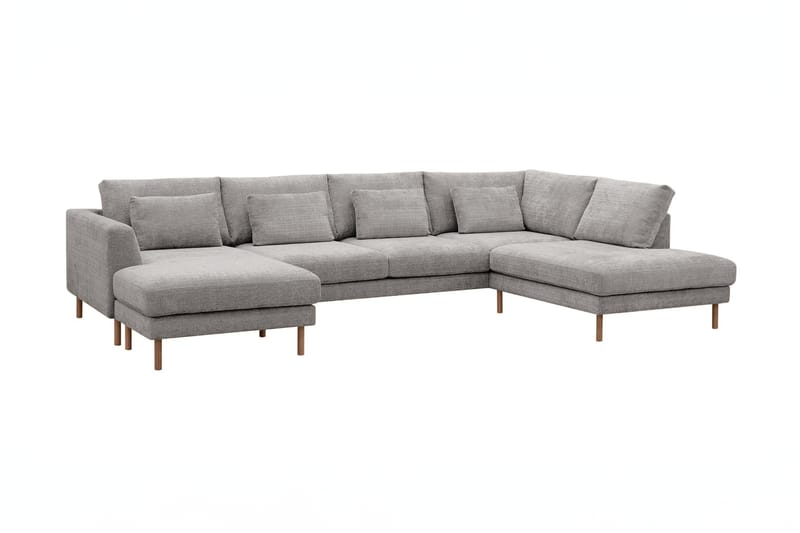 Florenz 4-personers U-Sofa med Divan Venstre - Lysegrå - Møbler - Sofaer - U Sofa