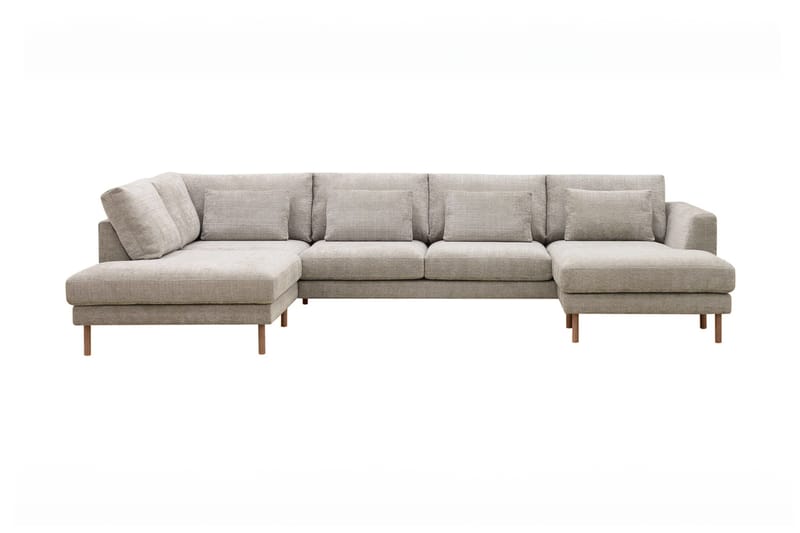 Florenz 4-personers U-Sofa med Divan Højre - Grå/Beige - Møbler - Sofaer - U Sofa