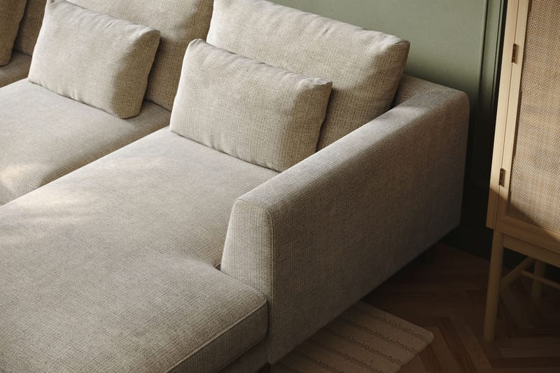 Florenz 4-personers U-Sofa med Divan Højre - Grå/Beige - Møbler - Sofaer - U Sofa