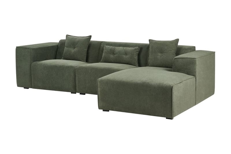 Floriana Hjørnesofa 3-personers - Grøn/Sort - Møbler - Sofaer - Hjørnesofa