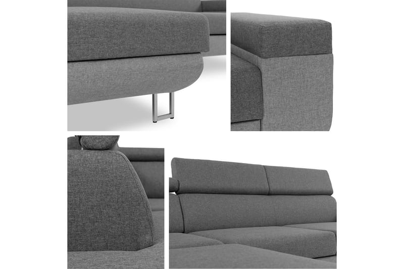 Fonti Sofa med Sjeselong 3-seter - Brun - Møbler - Sofaer - Sofa med chaiselong