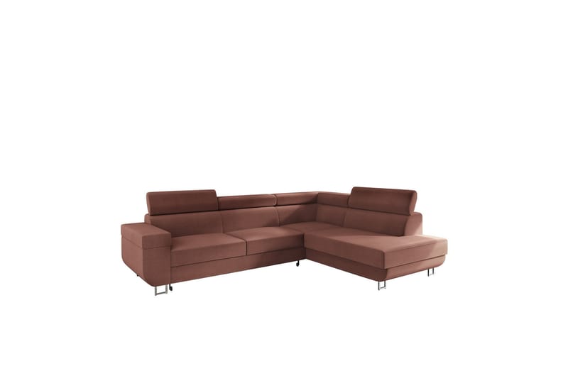 Fonti Sofa med Sjeselong 3-seter - Brun - Møbler - Sofaer - Sofa med chaiselong