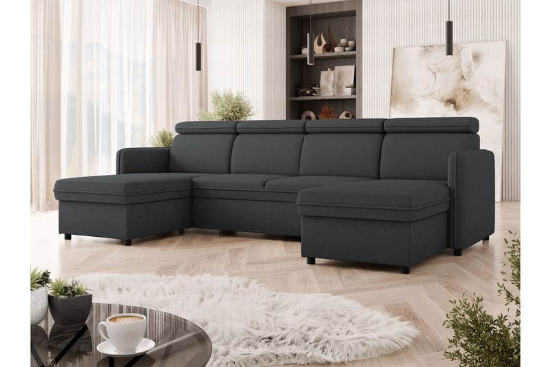 Fredrik Sofa Dobbeltdivan 4-personers - Mørk grå - Møbler - Sofaer - U Sofa