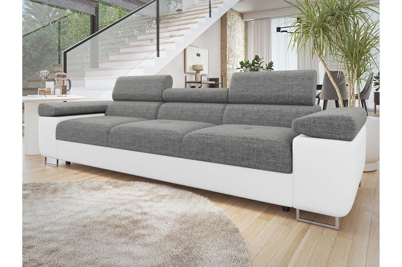 Gabina Sofa 3-personers - Hvid/Grå - Møbler - Sofaer - 3 personers sofa