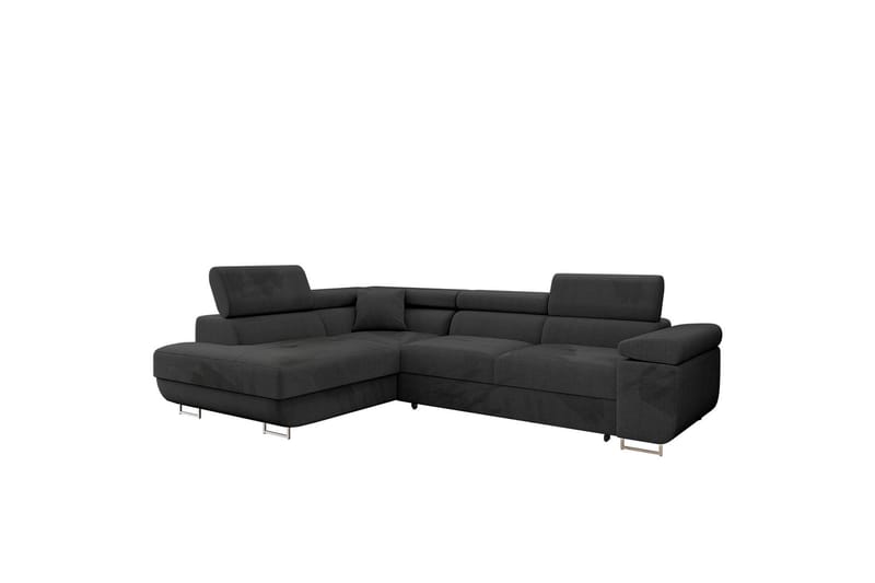 Gabina Sofa med Chaiselong 3-personers - Sort - Møbler - Sofaer - Sofa med chaiselong