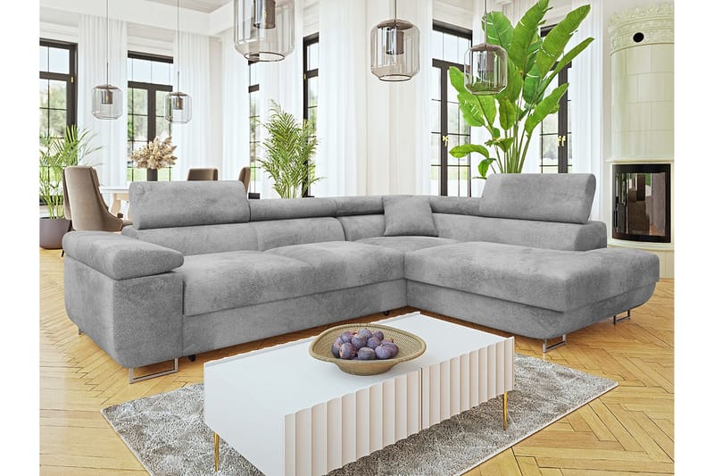 Gabina Sofa med Chaiselong 3-personers - Grå - Møbler - Sofaer - Sofa med chaiselong