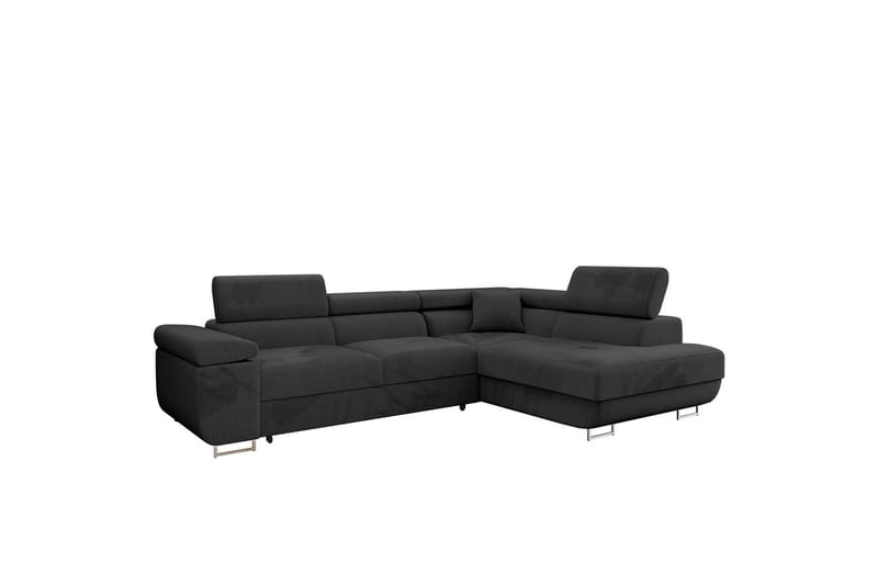 Gabina Sofa med Chaiselong 3-personers - Sort - Møbler - Sofaer - Sofa med chaiselong