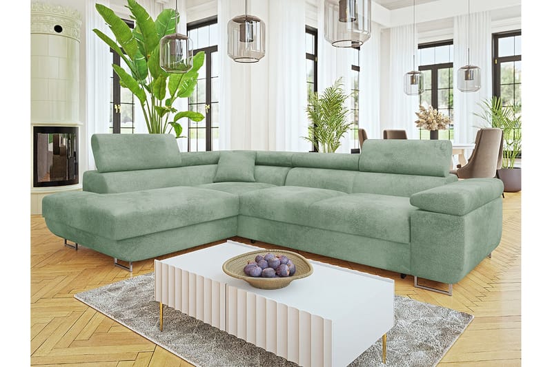 Gabina Sofa med Chaiselong 3-personers - Grøn - Møbler - Sofaer - Sofa med chaiselong