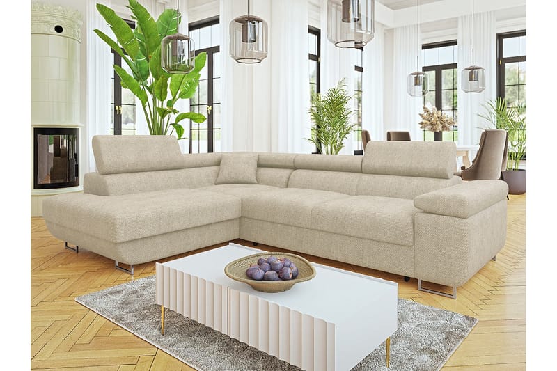 Gabina Sofa med Chaiselong 3-personers - Beige - Møbler - Sofaer - Sofa med chaiselong