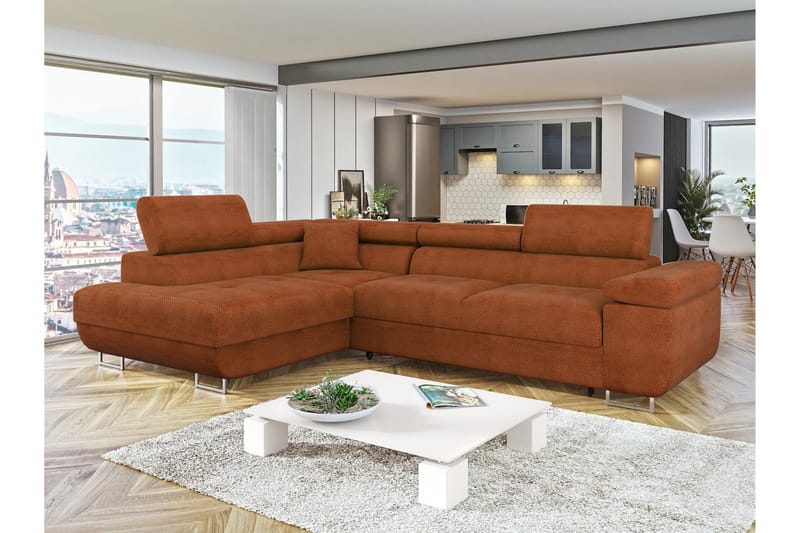 Gabina Sofa med Chaiselong 3-personers - Orange - Møbler - Sofaer - Sofa med chaiselong