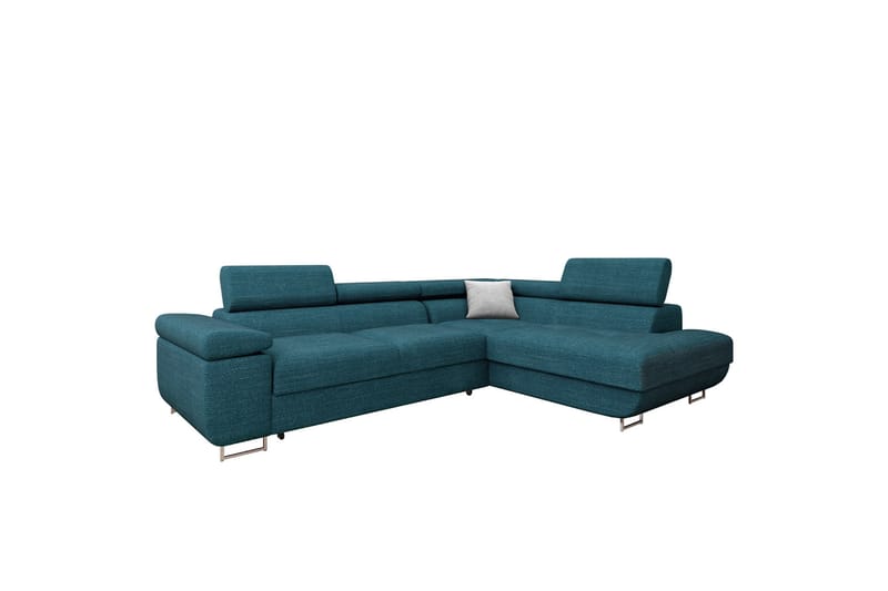 Gabina Sofa med Chaiselong 3-personers - Turkis/Grå - Møbler - Sofaer - Sofa med chaiselong