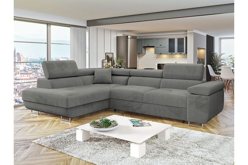 Gabina Sofa med Chaiselong 3-personers - Grå - Møbler - Sofaer - Sofa med chaiselong