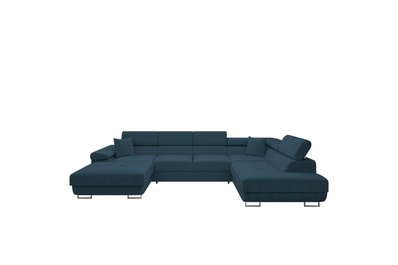 Gabina Sofa med Chaiselong og Divan 4-personers - Blå - Møbler - Sofaer - U Sofa