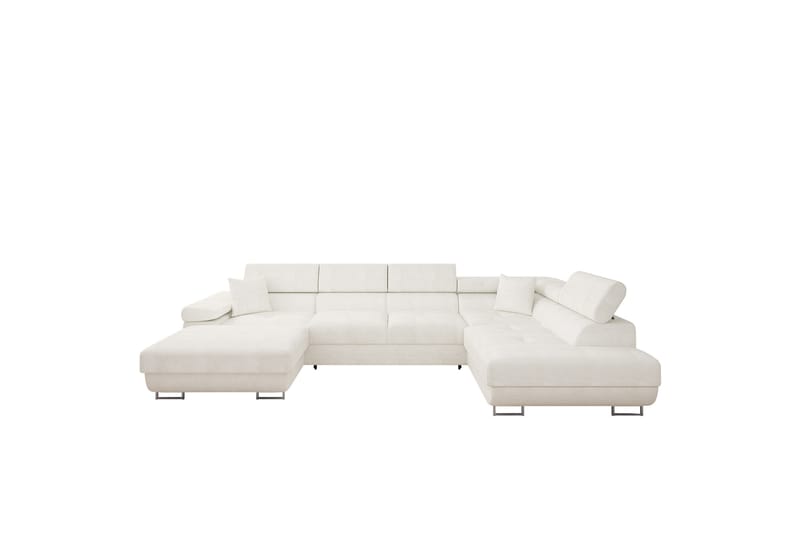 Gabina Sofa med Chaiselong og Divan 4-personers - Hvid - Møbler - Sofaer - U Sofa