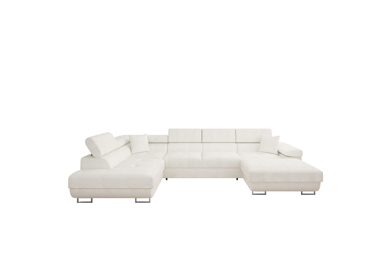 Gabina Sofa med Chaiselong og Divan 4-personers - Hvid - Møbler - Sofaer - U Sofa