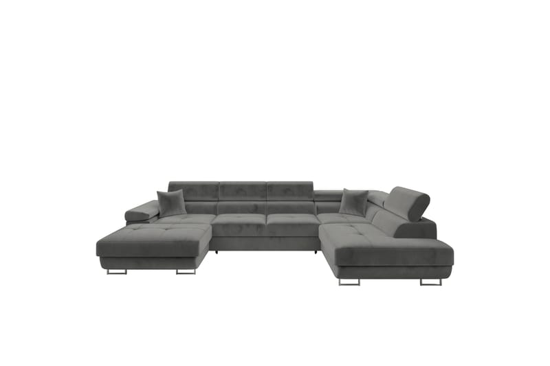 Gabina Sofa med Chaiselong og Divan 4-personers - Grå - Møbler - Sofaer - U Sofa