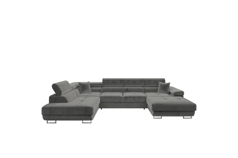 Gabina Sofa med Chaiselong og Divan 4-personers - Grå - Møbler - Sofaer - U Sofa