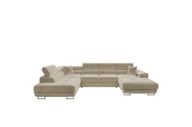 Gabina Sofa med Chaiselong og Divan 4-personers - Beige - Møbler - Sofaer - U Sofa