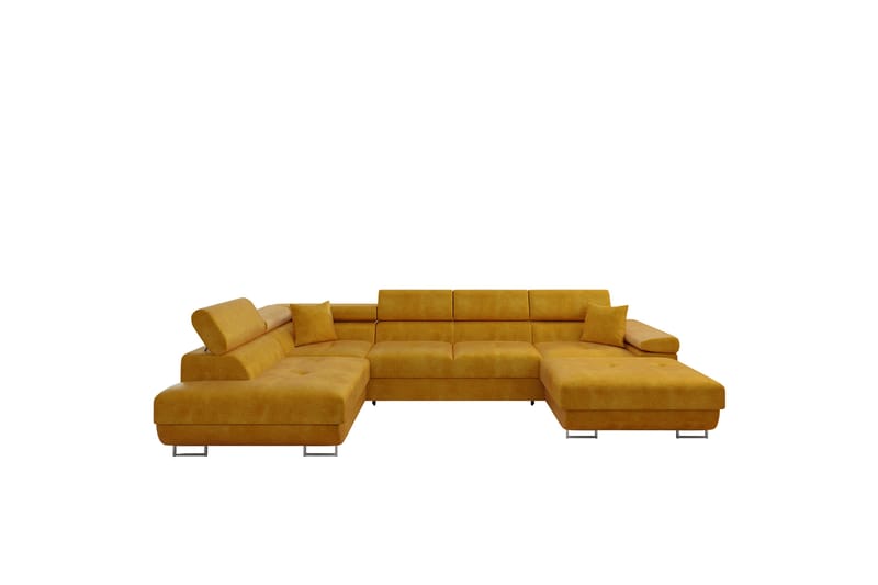 Gabina Sofa med Chaiselong og Divan 4-personers - Gul - Møbler - Sofaer - U Sofa