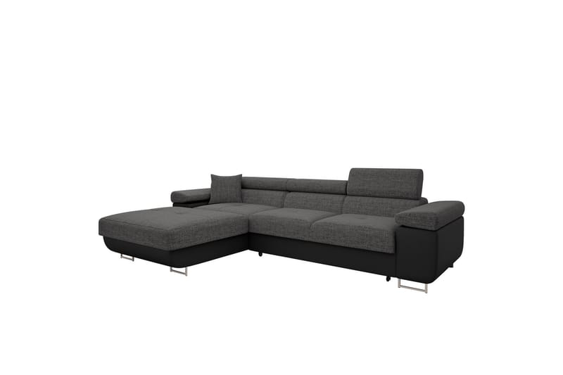 Gabina Sofa med Divan 3-personers - Grå/Sort - Møbler - Sofaer - Sofa med chaiselong