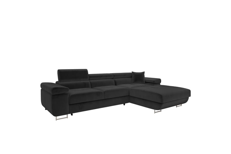 Gabina Sofa med Divan 3-personers - Sort - Møbler - Sofaer - Sofa med chaiselong