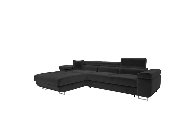 Gabina Sofa med Divan 3-personers - Sort - Møbler - Sofaer - Sofa med chaiselong