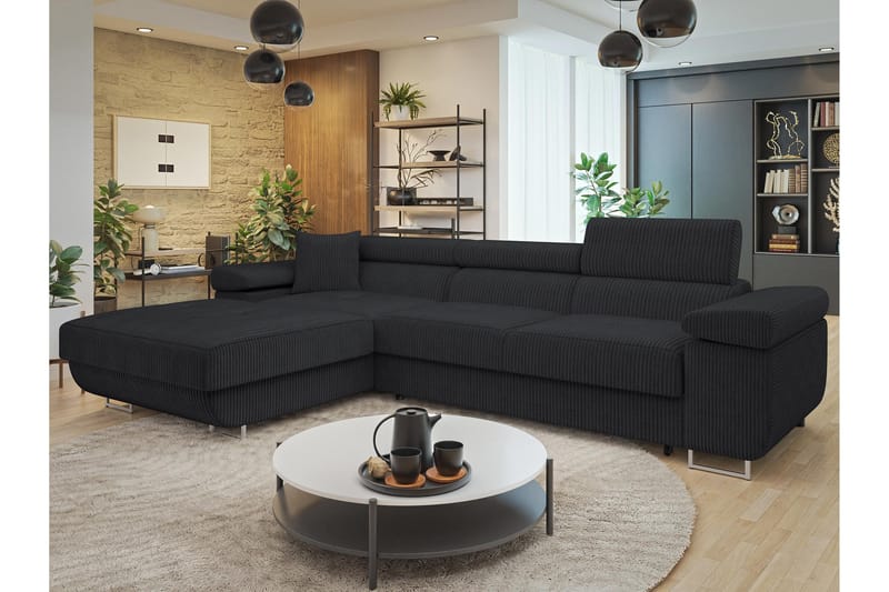 Gabina Sofa med Divan 3-personers - Mørk grå - Møbler - Sofaer - Sofa med chaiselong