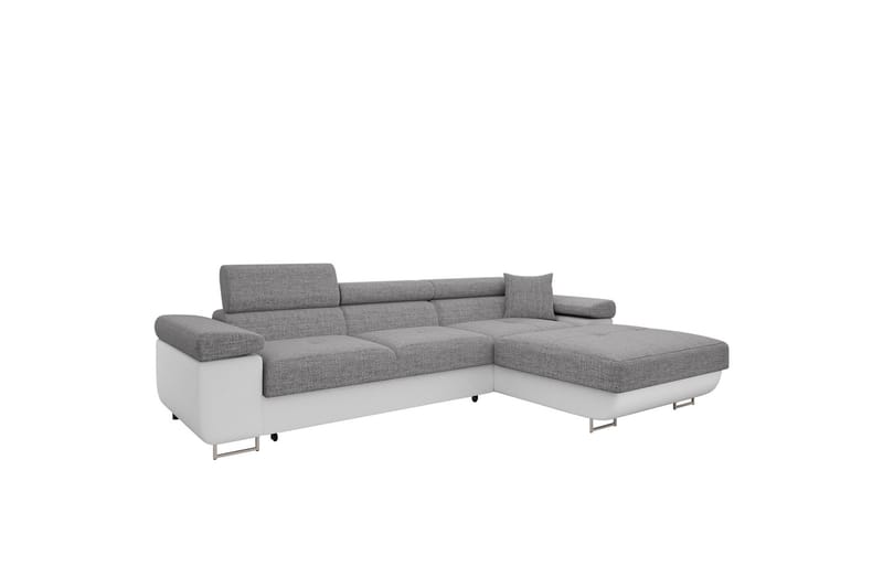 Gabina Sofa med Divan 3-personers - Grå/Hvid - Møbler - Sofaer - Sofa med chaiselong