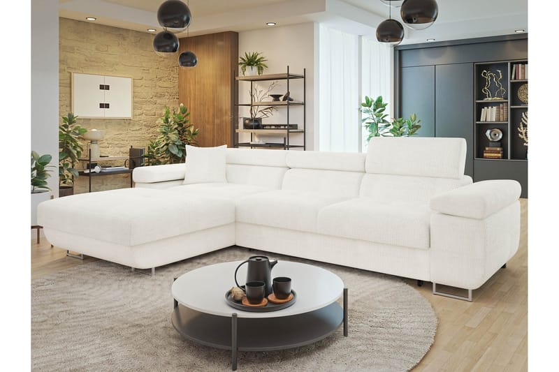 Gabina Sofa med Divan 3-personers - Hvid - Møbler - Sofaer - Sofa med chaiselong