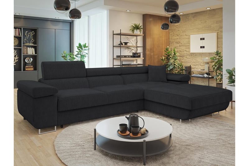 Gabina Sofa med Divan 3-personers - Mørk grå - Møbler - Sofaer - Sofa med chaiselong