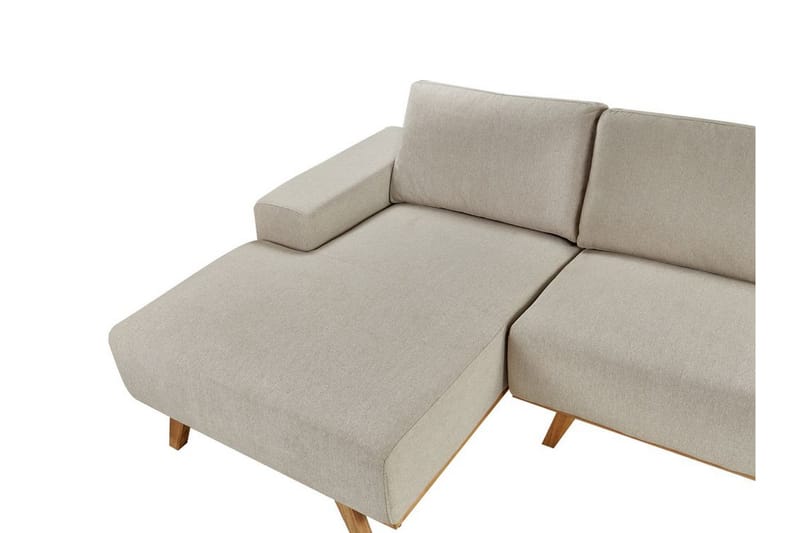 Gaines Hjørnesofa 3-personers - Beige/Lyst træ - Møbler - Sofaer - Hjørnesofa