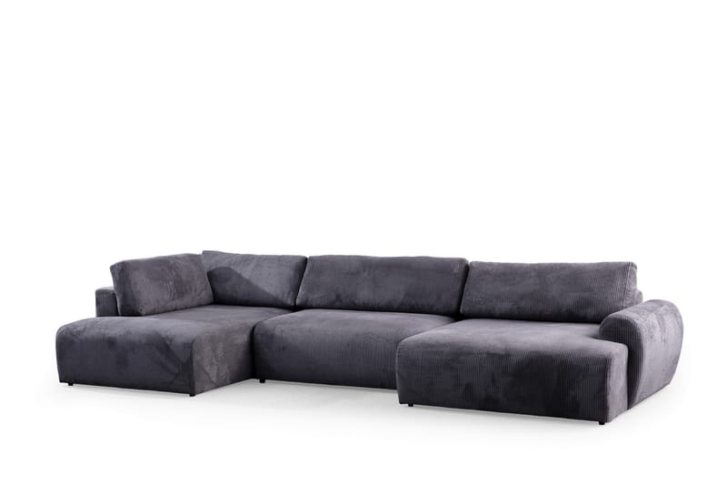 Gaudir 4-personers Sofa med Chaiselong - Antracit - Møbler - Sofaer - Sofa med chaiselong