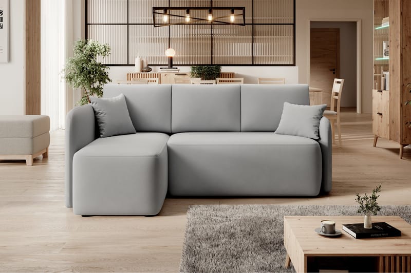 Hadson 3-personers Sofa med Chaiselong - Grå - Møbler - Sofaer - Sofa med chaiselong