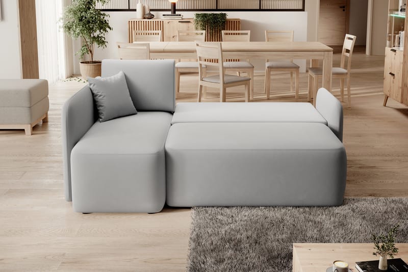 Hadson 3-personers Sofa med Chaiselong - Grå - Møbler - Sofaer - Sofa med chaiselong