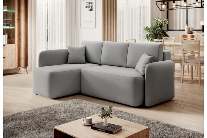 Hadson 3-personers Sofa med Chaiselong - Grå - Møbler - Sofaer - Sofa med chaiselong