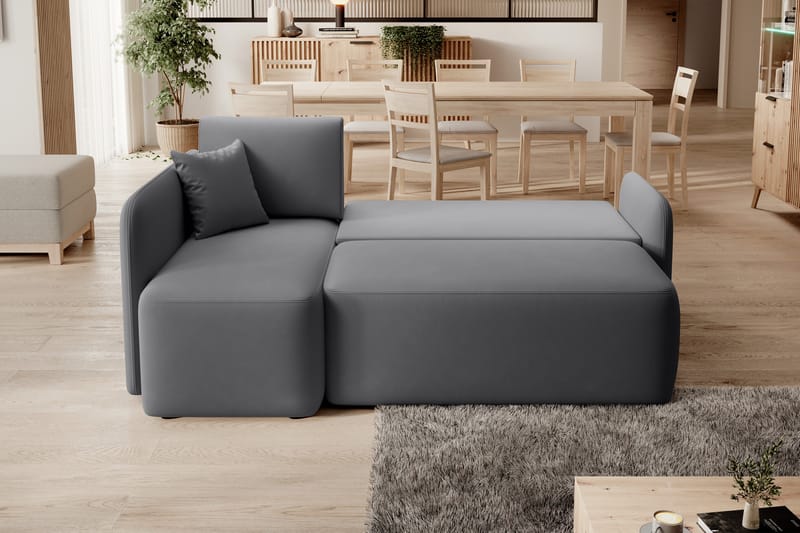 Hadson 3-personers Sofa med Divan - Mørk grå - Møbler - Sofaer - Sofa med chaiselong