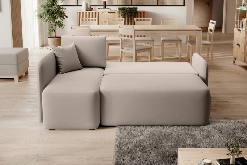 Hadson 3-personers Sofa med Divan - Beige - Møbler - Sofaer - Sofa med chaiselong