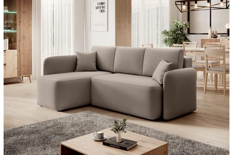 Hadson 3-personers Sofa med Divan - Beige - Møbler - Sofaer - Sofa med chaiselong